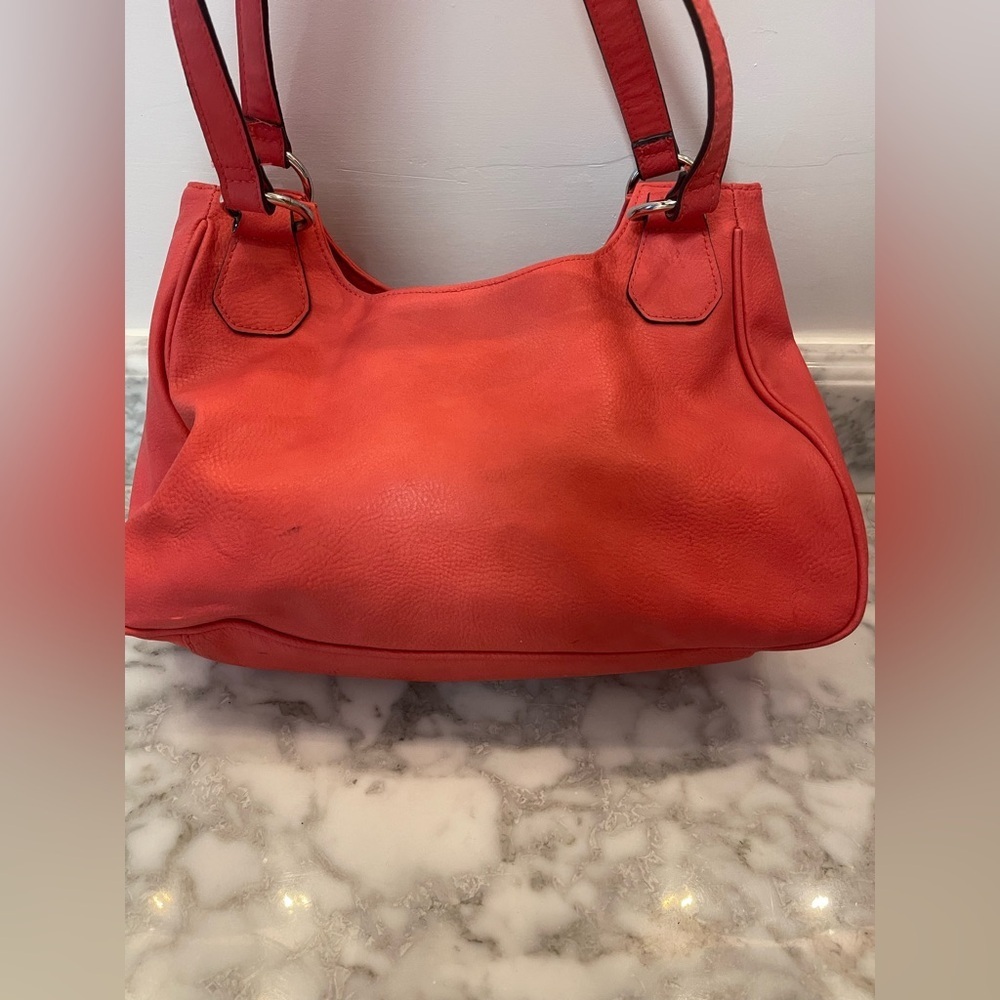 Coral Colored Rosetti Shoulder Handbag Studded - Picture 2 of 5